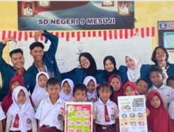 Mahasiswa KKN Universitas Lampung Melakukan Sosialisasi Sikat Gigi dan Cuci Tangan di SD Negeri 9 Mesuji